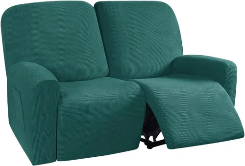 Vista 45 de vctops Fundas elásticas resistentes al agua, para sofá reclinable, suaves y lisas, con correa elástica antideslizante, protector de muebles