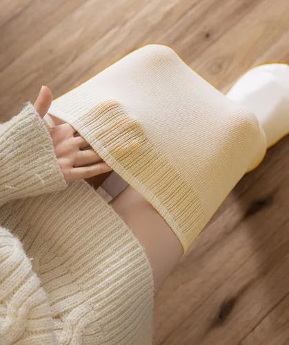 Vista 6 de 2 pares de calcetines altos hasta el muslo de talla grande para muslos gruesos, medias extra largas sobre la rodilla para mujer, calentadores