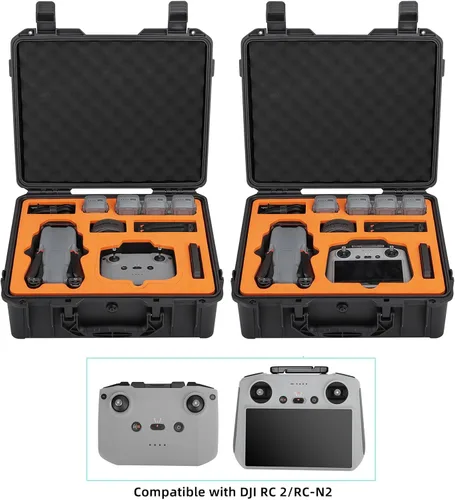 Vista 3 de Funda rígida impermeable para DJI AIR 3, funda de transporte rígida para Air 3 Drone/Fly More Combo, accesorios RC 2/RC-N2, resistente y resistente