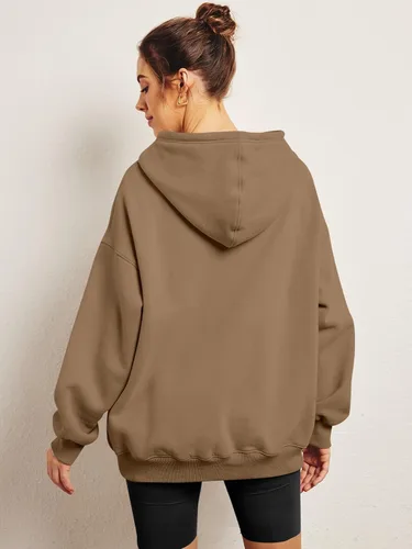 Vista 49 de AUTOMET Sudaderas de gran tamaño con capucha de forro polar para mujer, camisas de manga larga, sudaderas con bolsillo para otoño 2025