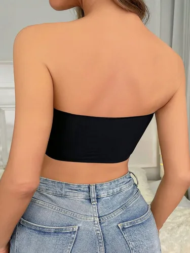 Vista 2 de WDIRARA Sujetador sin tirantes sin aros para mujer