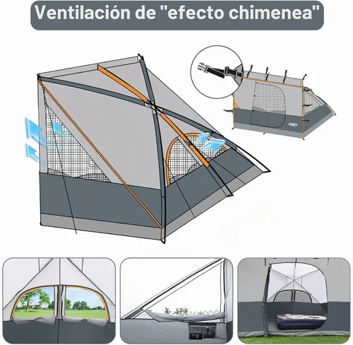 Vista 4 de UNP Cube Tent for Camping, 10x10 Pop Up Canopy Attachment