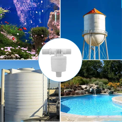 Vista 4 de Válvula de flotador de agua - Válvula automática de control de nivel de agua, flotador de bola para tanques Latón, ajustable para lavadora