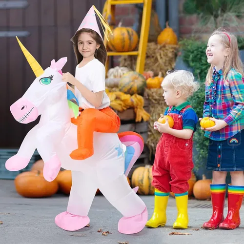 Vista 5 de Disfraces inflables para niños, disfraz inflable de lujo para niños y niñas, divertido disfraz de Halloween para fiestas, cosplay y disfraces