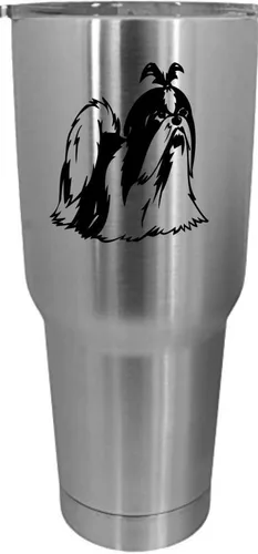 Vista 254 de Cairn Terrier - Vaso grabado con temática de perro, 30 onzas