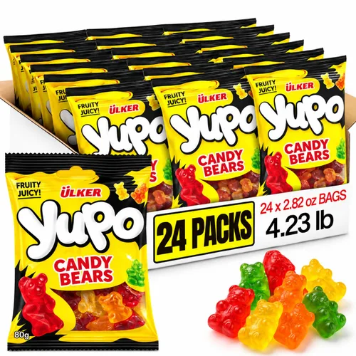 Vista 10 de Ceres Gourmet Gomitas de cola, paquete de 24 bolsas de caramelos de cola masticables a granel (24 x 2.8 onzas), paquete de caramelos de gomitas
