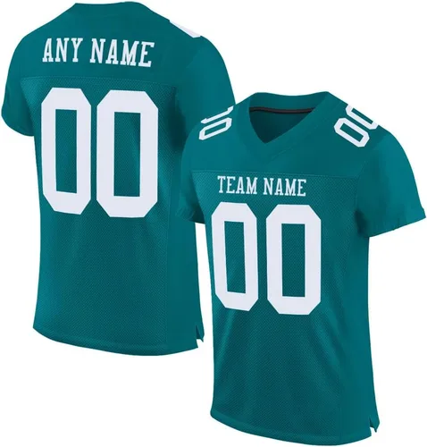 Vista 18 de Camiseta de fútbol personalizada para jóvenes, hombres y niños, camiseta de fútbol personalizada Aqua para mujer, número de nombre, camiseta
