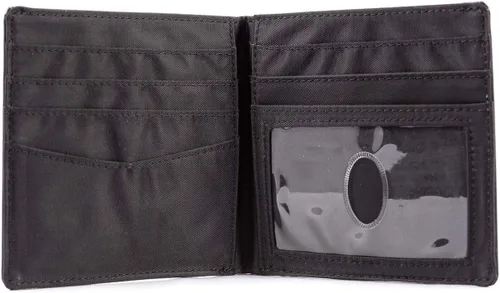 Vista 6 de Big Skinny Billetera de cuero con bolsillo con cremallera, para hombre