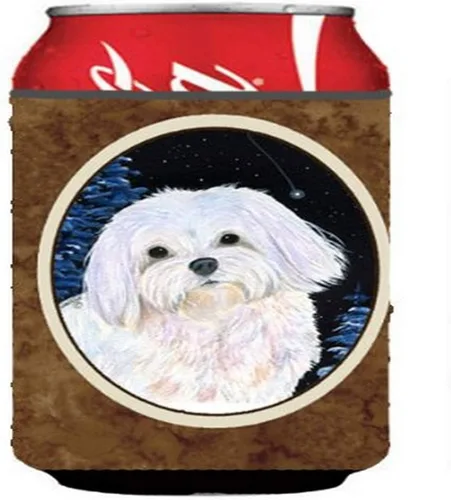 Vista 48 de Caroline's Treasures SS8447CC Starry Night English Bulldog - Enfriador para latas o botellas, lavable, funda plegable con aislamiento para bebidas