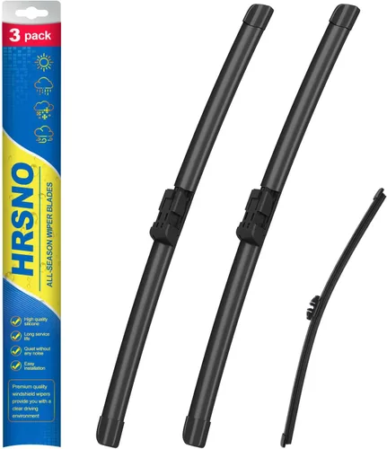 Vista 9 de Limpiaparabrisas de 15"+15" con juegos de escobillas limpiaparabrisas traseras de 13", repuesto automotriz para Jeep Wrangler 2007-2017, escobillas