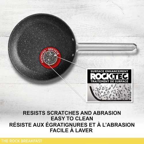 Vista 5 de Starfrit The Rock - Sartén antiadherente de 16 cm (6.5") para huevos - Aluminio forjado duradero - Apto para horno - Libre de PFOA - Fácil