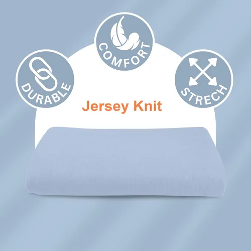 Vista 3 de IDEAhome Sábana bajera ajustable de punto de Jersey de 75 x 33 pulgadas con bolsillo profundo de 8 pulgadas, adecuada para literas, camping, casas