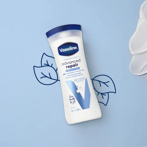 Vista 5 de Vaseline Intensive Care Advanced Repair Loción corporal sin fragancia Paquete de 2 unidades de 10 onzas cada uno