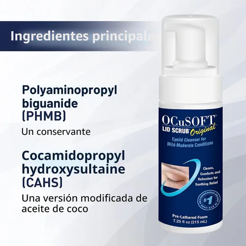 Vista 4 de Limpiador del párpado con espuma, 7.25 onzas líquidas, OCUSOFT064030, 1, 1, 1