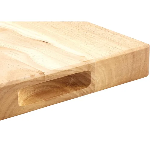 Vista 3 de Winco WCB-1824 - Tabla de cortar de madera, 18 x 24 x 1.75 pulgadas, tamaño mediano, color marrón claro