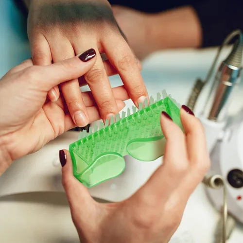 Vista 7 de HOFASON - 12 cepillos de uñas con agarre de mango, cepillo de uñas para limpieza de uñas, manicura para limpiar debajo de las uñas, cepillo