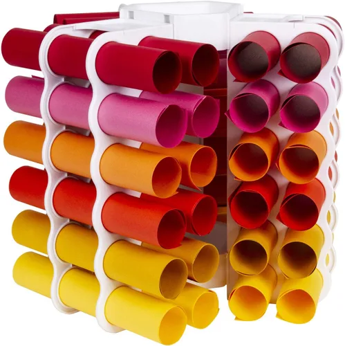 Vista 11 de ArtBin - Torre de almacenamiento (12 rollos de vinilo), color blanco Torre de almacenamiento de vinilo