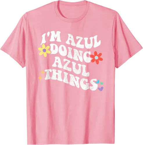 Vista 72 de Retro Groovy Im AZUL Doing AZUL Things - Camiseta divertida para el día de la madre, Negro