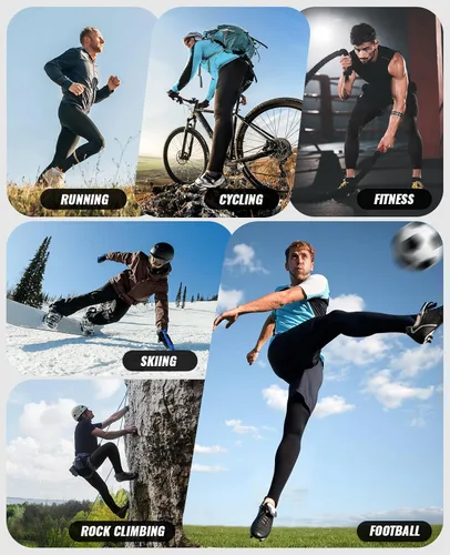 Vista 6 de Niksa Paquete de 13 pantalones de compresión para hombre, leggings deportivos de alto rendimiento, mallas de gimnasio para correr, yoga