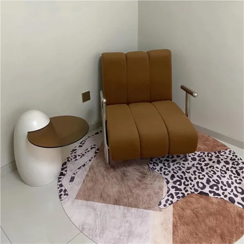Vista 6 de Mesa auxiliar moderna de plástico PE, mesa auxiliar anidable con tapa de cristal, mesa auxiliar creativa en forma de huevo para sala de estar