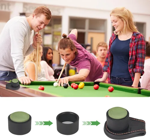 Vista 3 de Leather Magnetic Pool Chalk Holder with Pocket Clip Design
