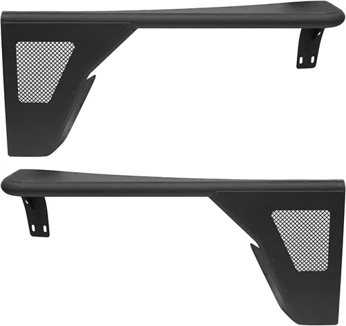 Vista 7 de Guardabarros delanteros Hooke Road para Jeep Wrangler YJ 1987-1995, protecciones de guardabarros de tubo de armadura de acero negro texturizado