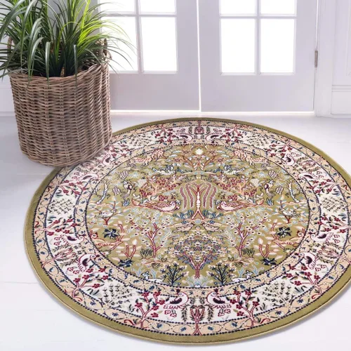 Vista 5 de Unique Loom Colección Narenj - Alfombra de área - Bristol (2' 2" x 3' 1" ovalada, azul/beige)