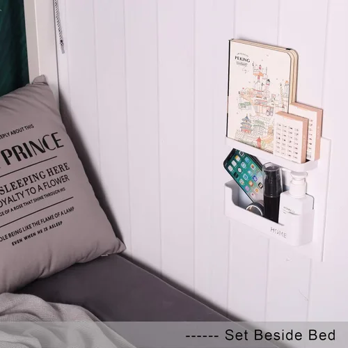 Vista 6 de Bright Life - Estante organizador de mesita de noche para dormitorio, dormitorio, habitación, para organizar auriculares, controles remotos, vidrio