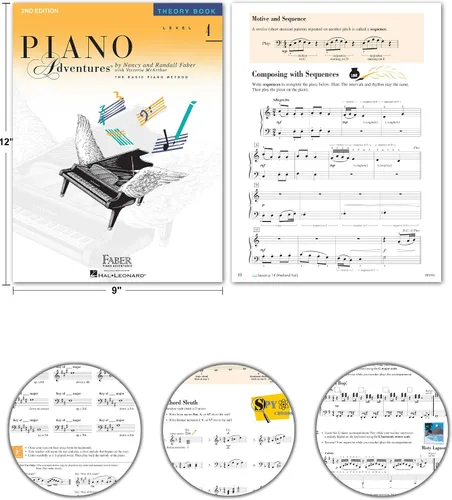Vista 5 de Piano Adventures Level 4 Learning Set 2ª edición por Nancy Faber - Lección, teoría, actuación, técnica y arte libros y música Julieta teclas