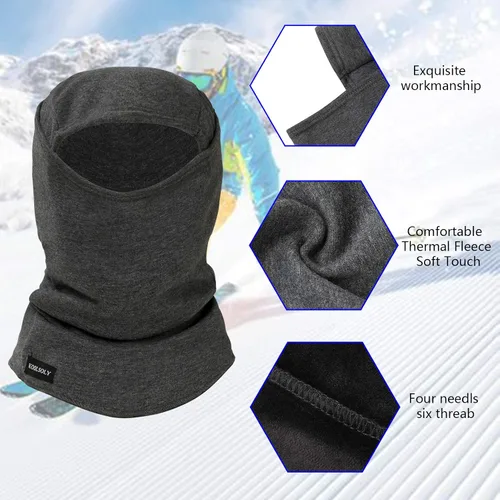 Vista 2 de Pasamontañas de esquí cálido y resistente al viento forro polar para hombre y mujer
