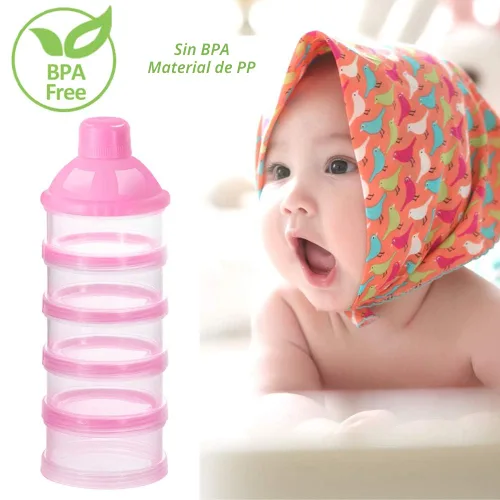 Vista 6 de Accmor dosificadores de leche en polvo para bebés, antiderrames, inteligentes, apilables, contenedor de almacenamiento para viaje, sin bisfenol A, 5