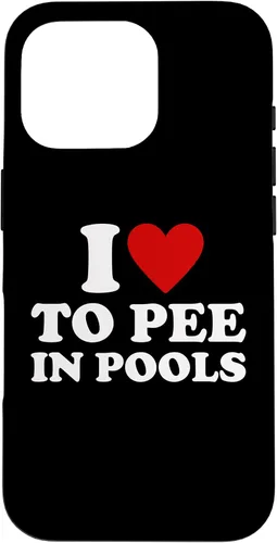 Vista 19 de iPhone 13 I Love To Pee In Pools I Heart To Pee In Pool Case