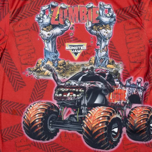 Vista 4 de Monster Jam Camiseta de niño a niño grande Grave Digger El Toro Loco Megalodon