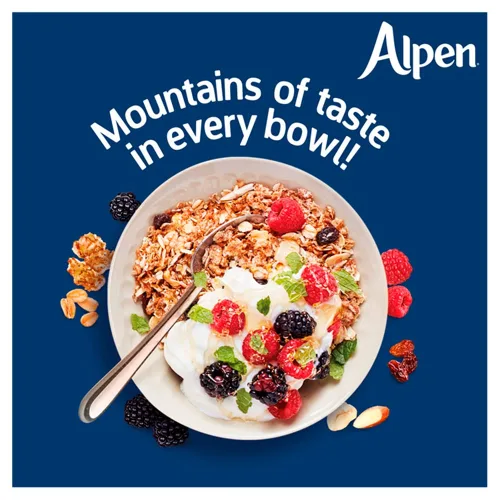 Vista 2 de Alpen Sin Azúcar Añadido La Receta Suiza 560 G (Paquete de 6)