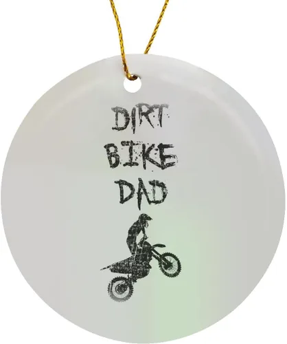 Vista 8 de 3dRose Adorno de copo de nieve – Dirt Bike Dad Motocross Enduro Biker Grunge Design – 3 pulgadas (ORN_293419_1)
