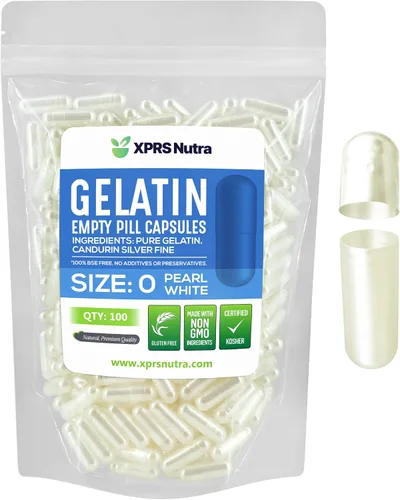 Vista 16 de XPRS Nutra Size 0 Empty Capsules - 100 Count Empty Gelatin Capsules - Pills DIY Capsule Filling - Pure Bovine Pill Gel Caps for Do-It-Yourself