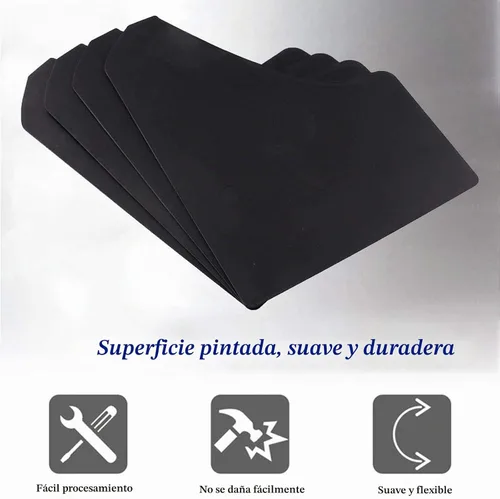 Vista 4 de RULLINE - Aletas de barro para automóvil, ajuste universal, color negro, 4 unidades, guardabarros, con 20 clips de remache de sujeción de 0.236