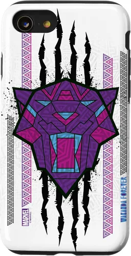 Vista 18 de Funda para iPhone 16 Marvel Black Panther: Wakanda Forever Tribal Logo Panther