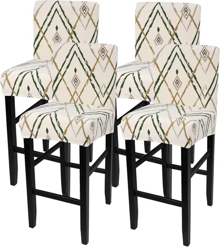 Vista 11 de SearchI Juego de 2 fundas para taburetes de bar, fundas de asiento de taburete elásticas y lavables, fundas para sillas de altura de mostrador