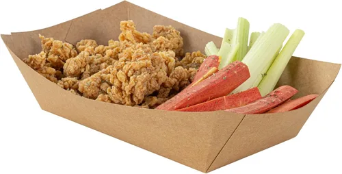Vista 31 de Restaurantware -Bio Tek - Bandejas de alimentos de 2 onzas, 400 bandejas de papel desechables para alimentos, resistentes, a prueba de grasa, botes