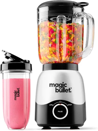 Vista 12 de Magic Bullet - Licuadora Combo, Jarra de 48 oz, Taza de Mezcla, Dial de Velocidad Simple – MBF50200AK