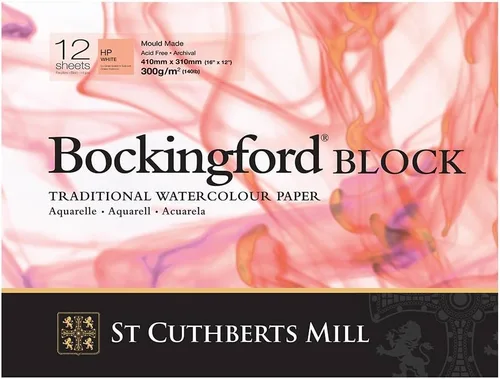 Vista 2 de Bockingford Bloque de acuarela 140lb/300gms 9x12/8.976x12.008 in prensa caliente
