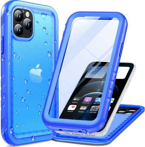 Vista 85 de Cozycase TOP - Funda impermeable militar IP68 para iPhone XR, resistente 360 a prueba de golpes, cuerpo completo, con protector de cámara