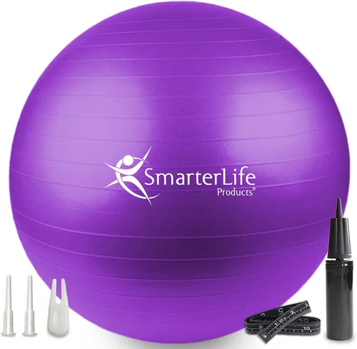Vista 11 de SmarterLife - Pelota de yoga y ejercicio para fitness, equilibrio, estabilidad o embarazo, pelota para entrenamiento de tronco y terapia física