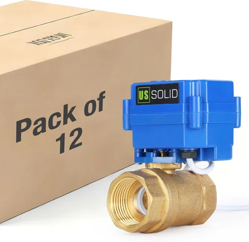 Vista 18 de Válvula de bola motorizada. Válvula de bola de acero inoxidable de 3/4" con puerto completo, 9-24V CC y configuración de retorno automático de 2