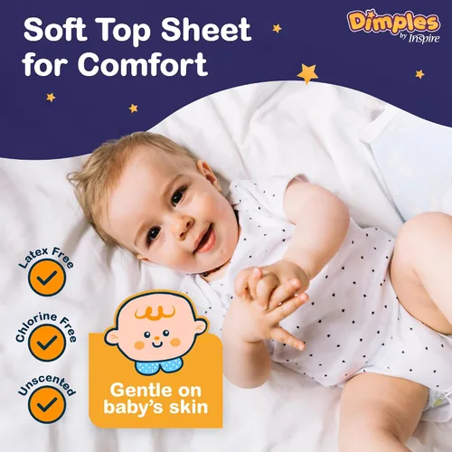Vista 7 de Dimples Booster Pads, insertos para doblar pañales para bebé con adhesivo, 1 tamaño para todos los pañales, aumenta la absorción, no más fugas