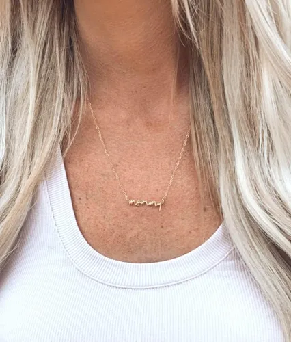 Vista 3 de Collar con colgante de mamá y tía para mujer, plata de ley 925, oro u oro rosa, bonito regalo para el día de la madre para mamá o tía, collar