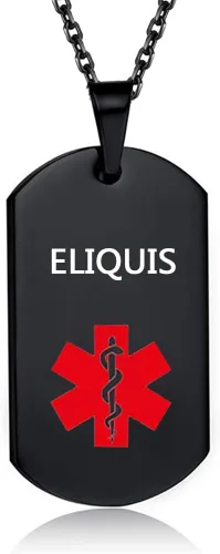 Vista 13 de NanMuc Collar de identificación de alerta médica para hombres y mujeres, acero inoxidable, etiqueta de identificación médica, collar de alerta