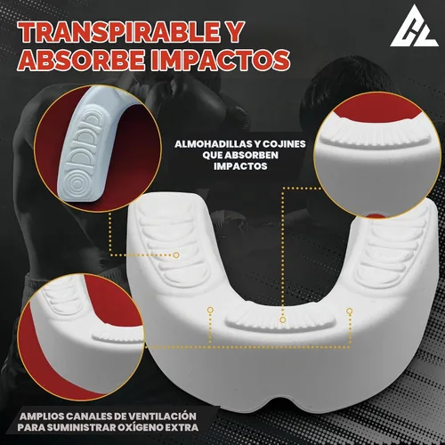 Vista 3 de Protector bucal moldeable para adultos con funda ventilada Boquilla transpirable de ajuste personalizado para hombres y mujeres Protector bucal