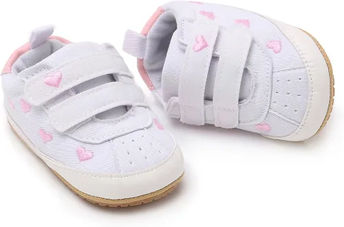 Vista 4 de SOFMUO Zapatos deportivos para bebés, niños y niñas, de piel sintética, antideslizantes, suela de goma suave, botines de vestir para niños pequeños